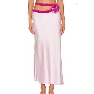 Autumn Maxi Skirt For Love & Lemons  Pink Large Midi NWT